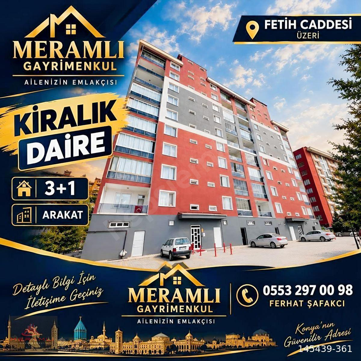 FETİH CADDESİ ÜZERİ KİRALIK 3+1 DAİRE