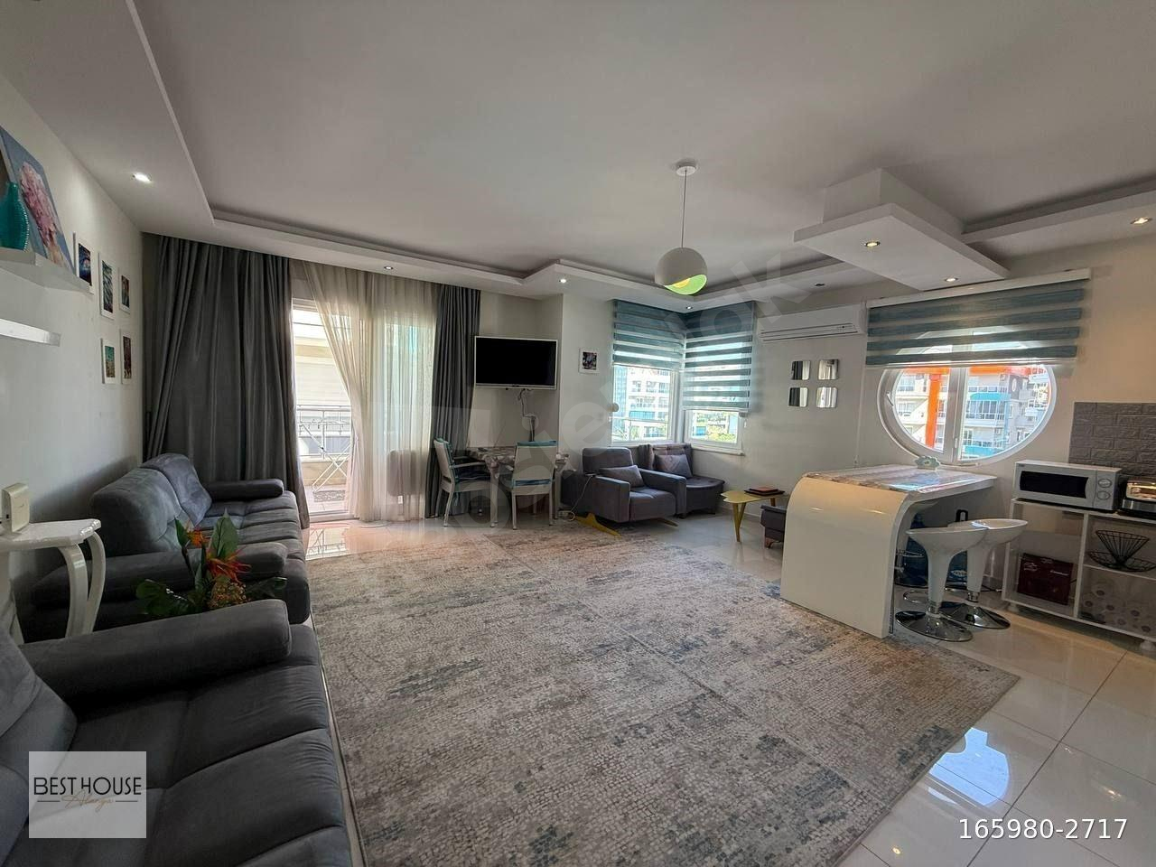 ALANYA KESTEL’DE DENİZE 200 M LÜKS KOMPLEKSTE FULL EŞYALI 1+1 SATILIK DAİRE
