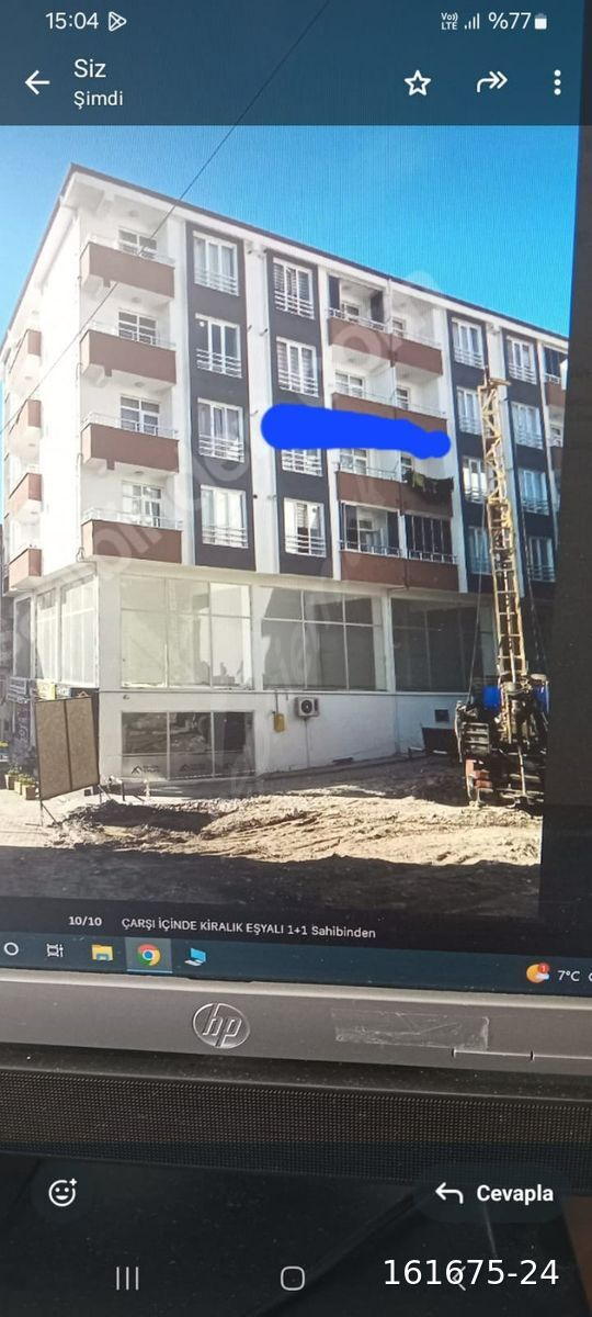 cumhuriyet caddesinde satılık 1+1 daire satılık