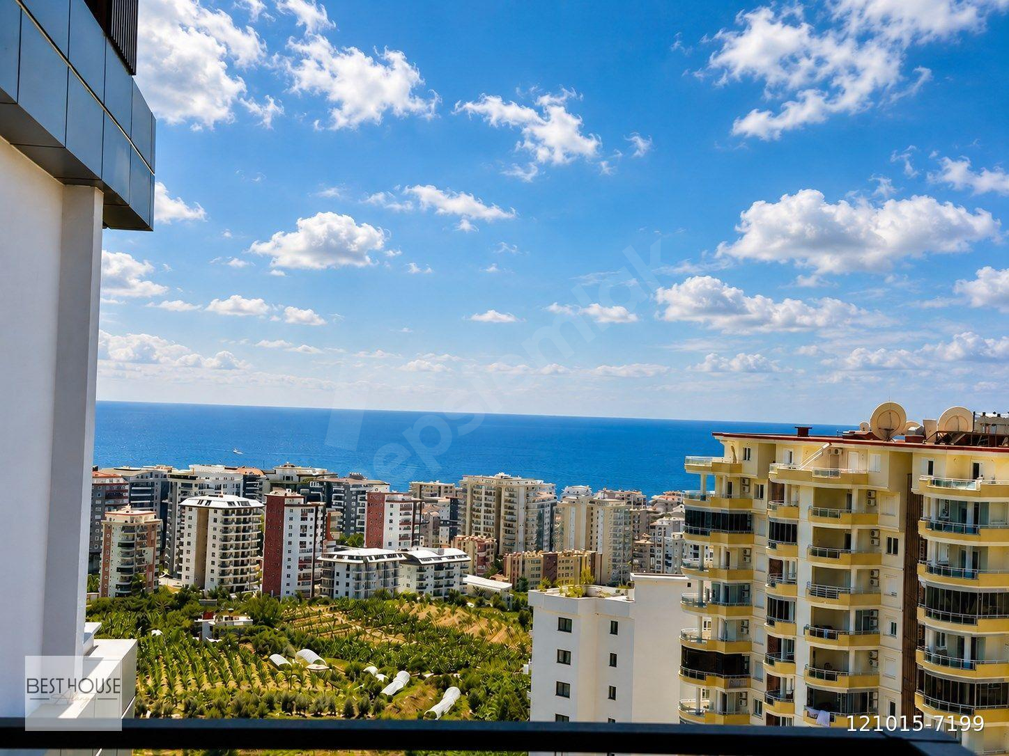 ALANYA MAHMUTLAR’DA DENİZ MANZARALI FULL YERDEN ISITMALI 1+1 LÜKS DAİRE