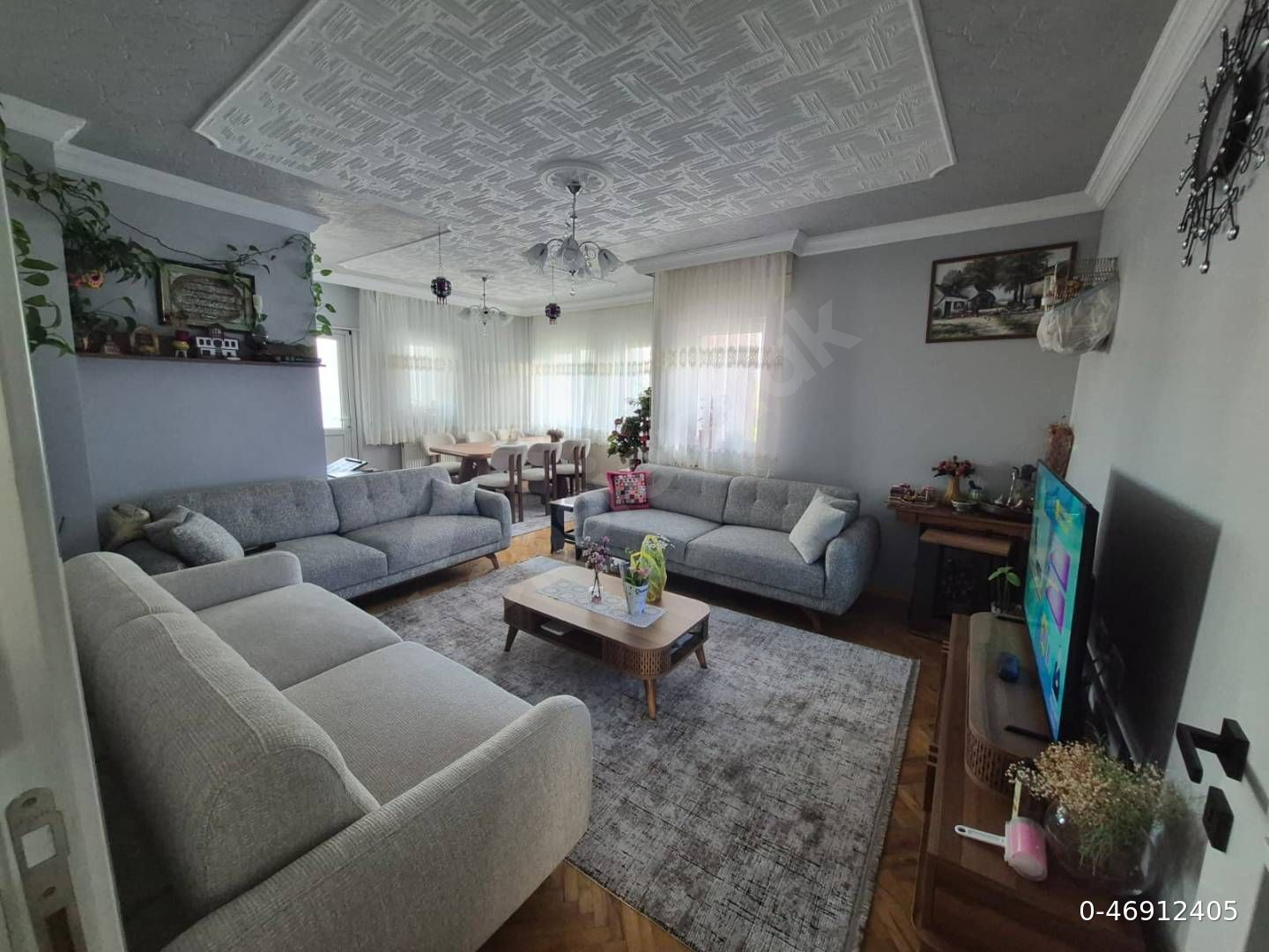 3+1 yapılı masrafsız 120 m2 daire