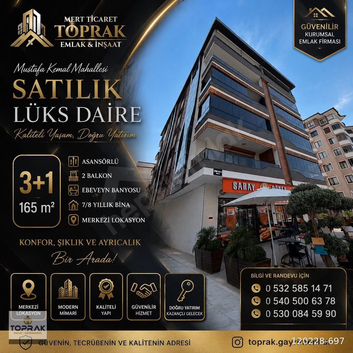 İSKENDERUN MUSTAFA KEMAL MAHALLESİ’NDE SATILIK 3+1 LÜKS DAİRE