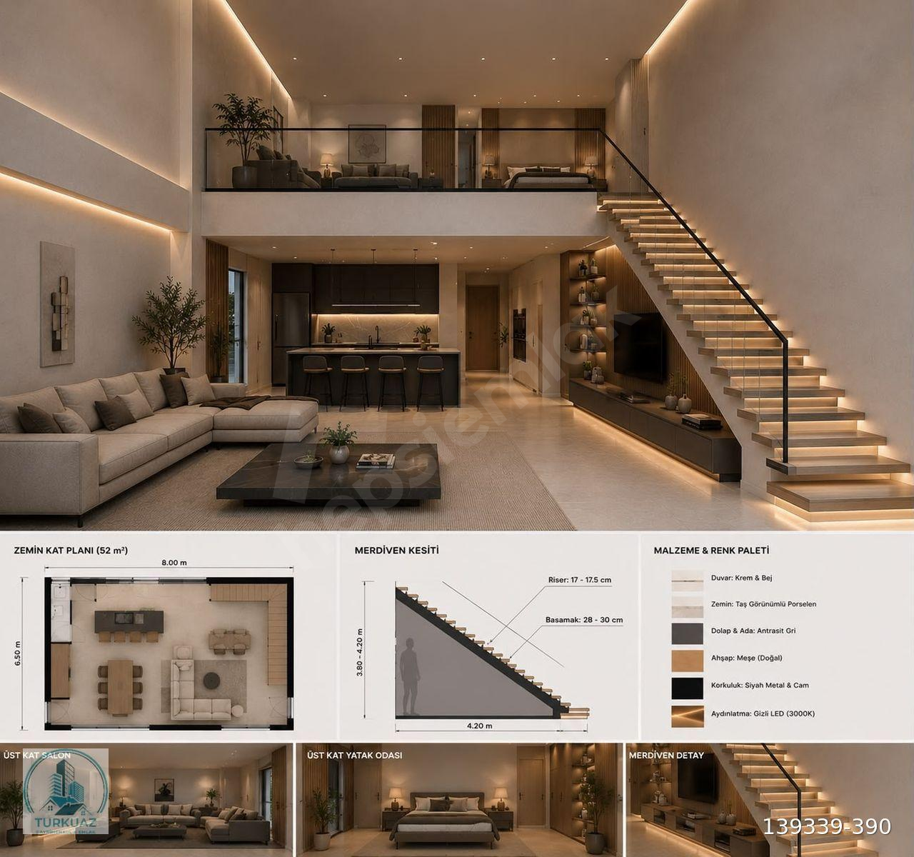 MKP TURKUAZ'DAN BARIŞ'TA 2+2 LÜKS LOFT DAİRELER