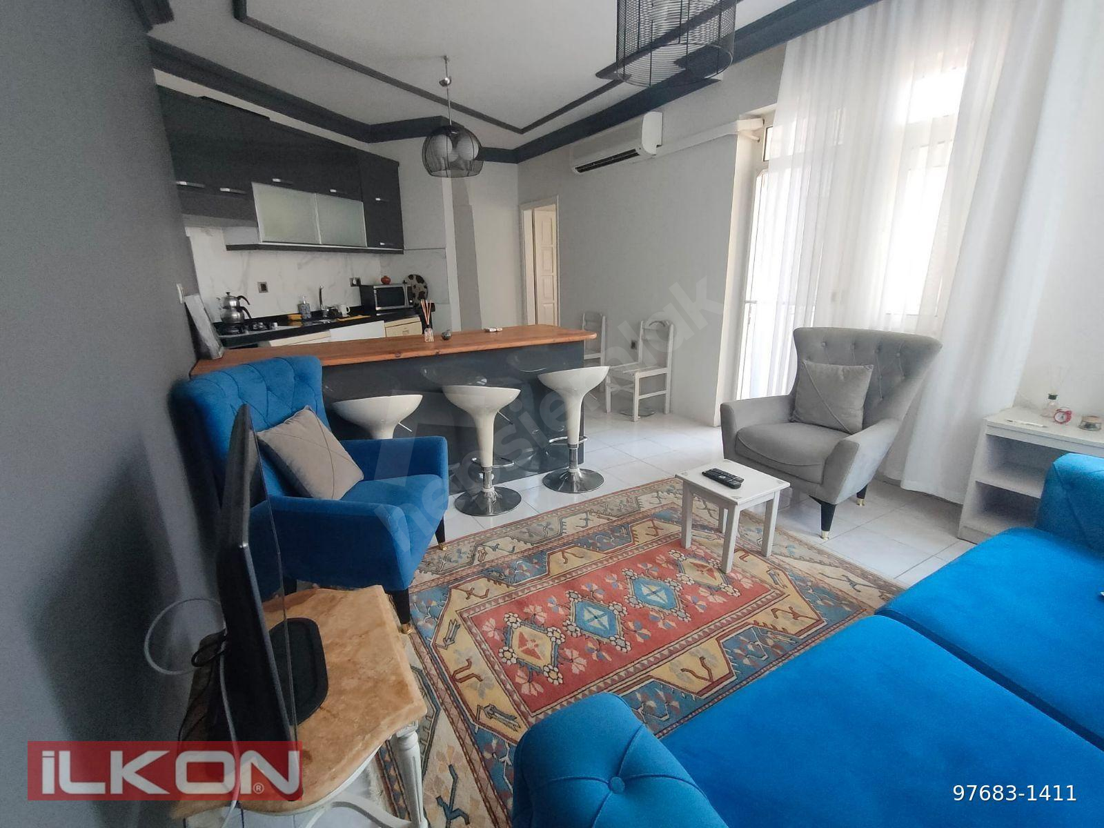 FOÇA MAH.İLKONDAN KİRALIK HAVUZLU 1+1 EŞYALI DAİRE