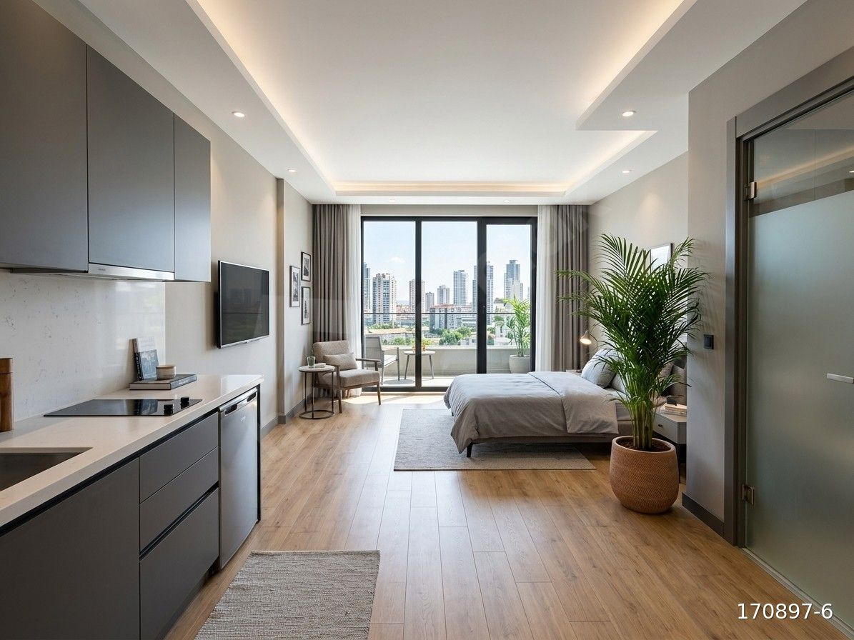 Satılık Lüks Residance'de 1 + 0 Eşyalı Daire Hemen Tapu Teslimi