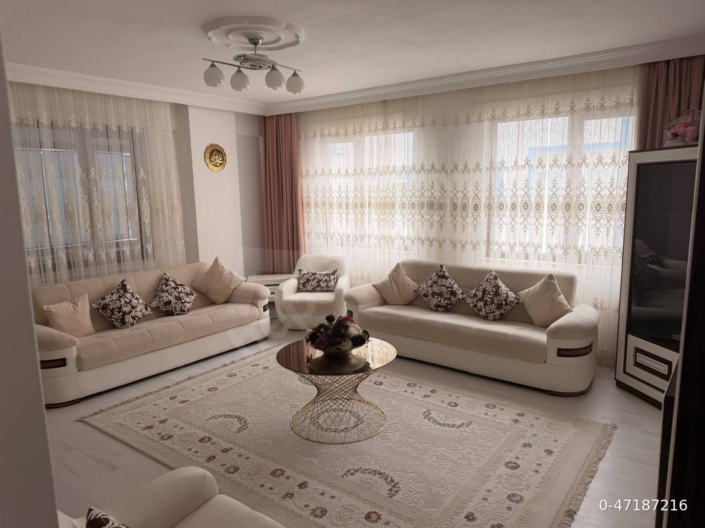ACİL -KARASU MERKEZ EŞYALI-EŞYASIZ SATILIK DAİRE 3+1 135 m2