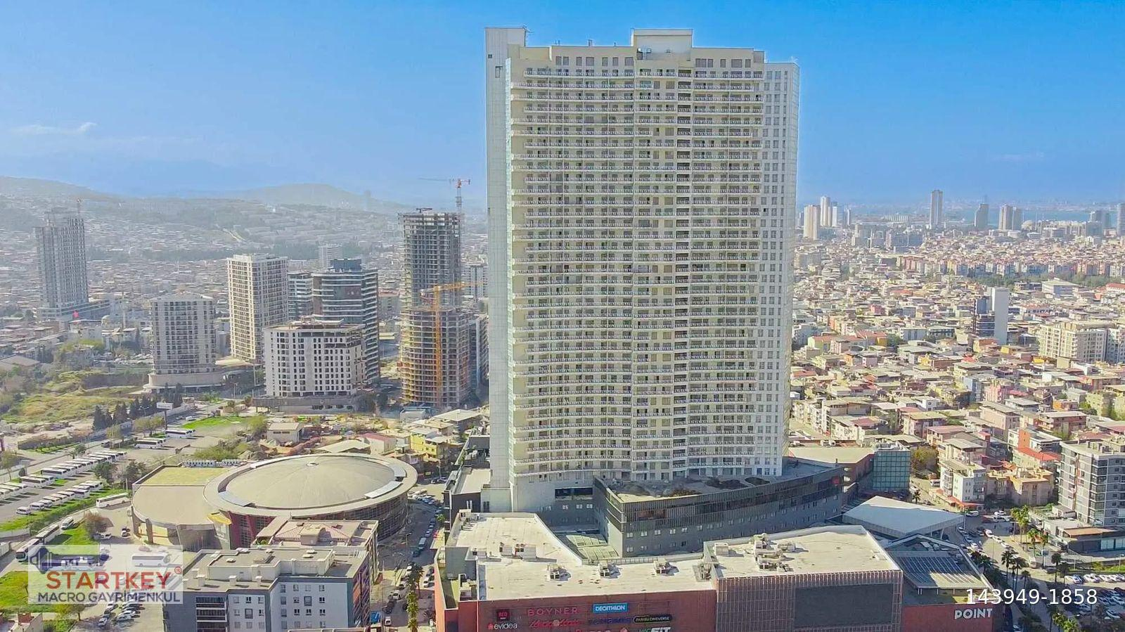İZMİR POİNT BORNOVA'DA ŞEHİR MANZARALI 1+1 EŞYALI KİRALIK DAİRE