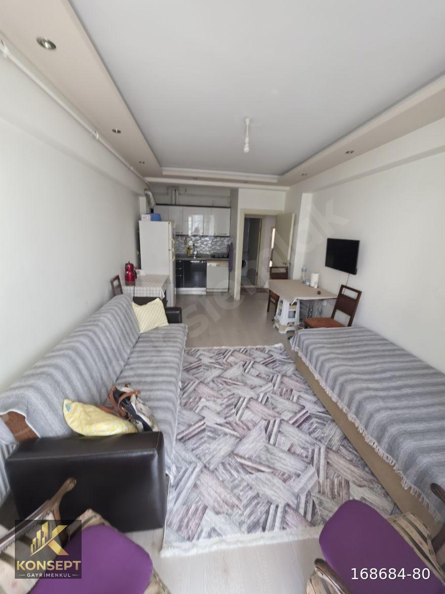 ÇANAKKALE MERKEZ TEMEL CİTY'DE FULL EŞYALI, GENİŞ 1+1 SATILIK