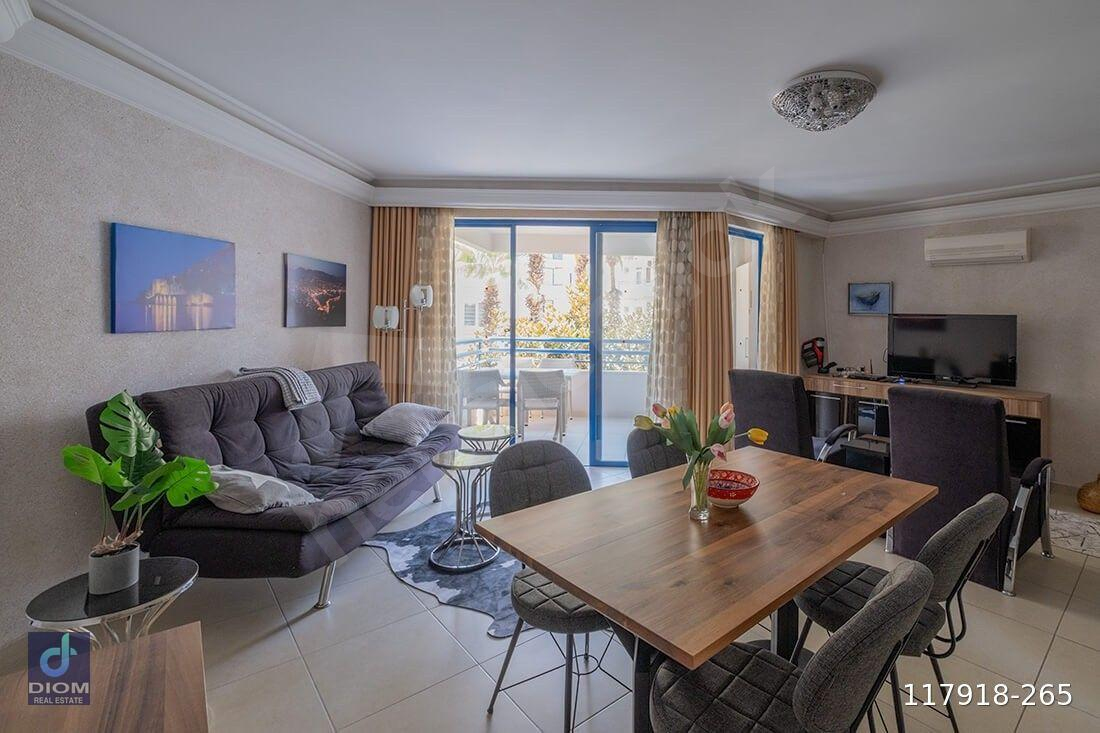 KLEOPATRA PLAJINA 50 M SOSYAL OLANAKLI SİTE İÇİ EŞYALI 1+1 DAİRE