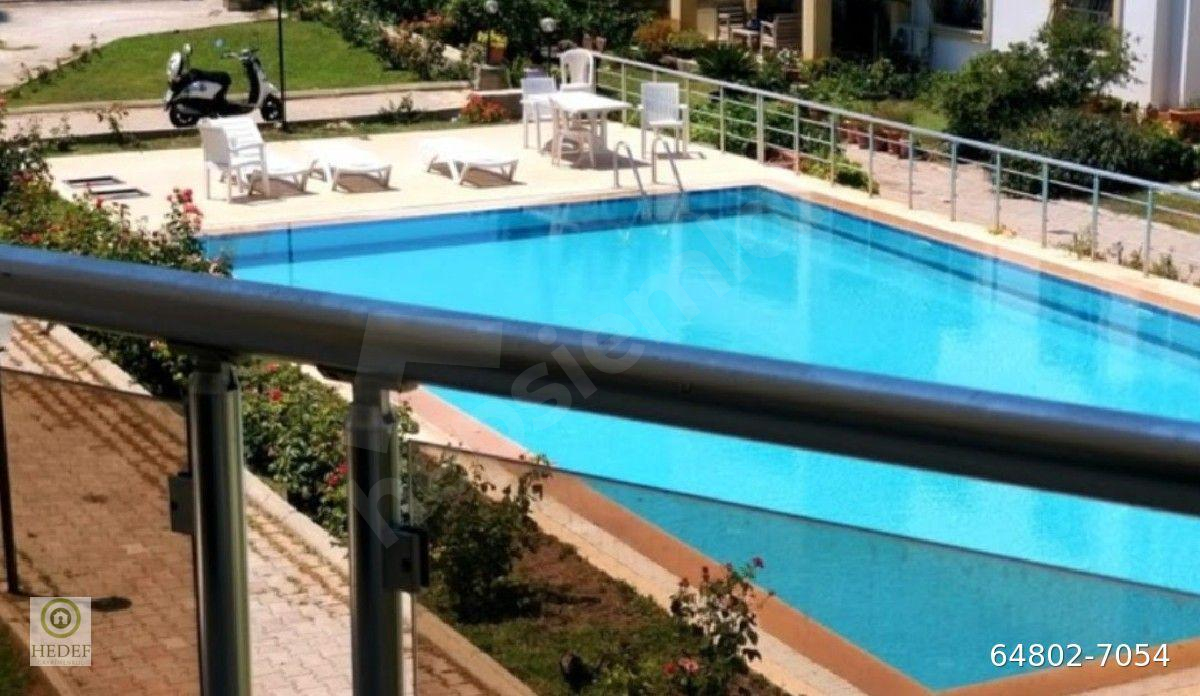 Bodrum Bitez Havuzlu Site Geniş 3+1 Şömineli Ferah Merkezi konum Kiralık Üst Kat