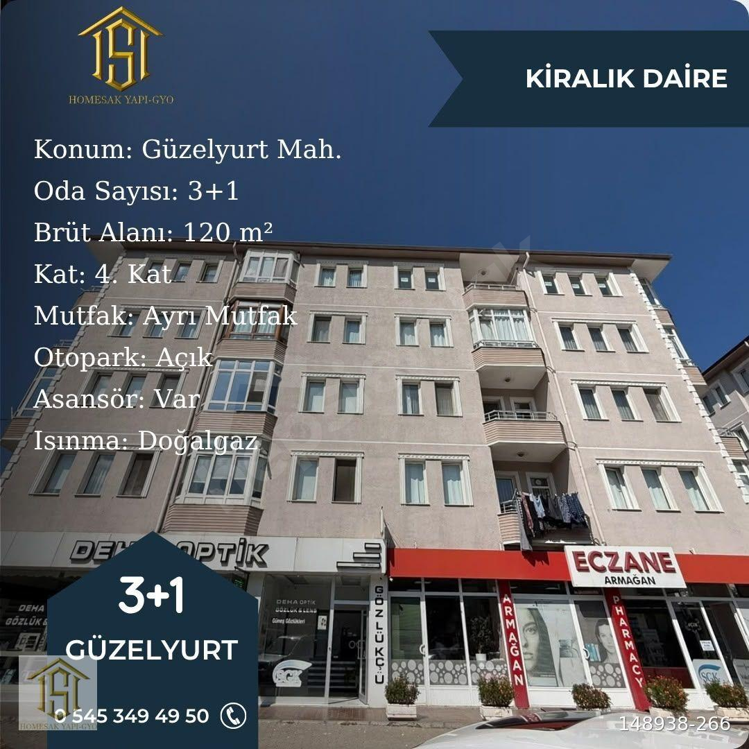 GÜZELYURT'TA KİRALIK 3+1 FERAH DAİRE ! - HOMESAK Best Choice.