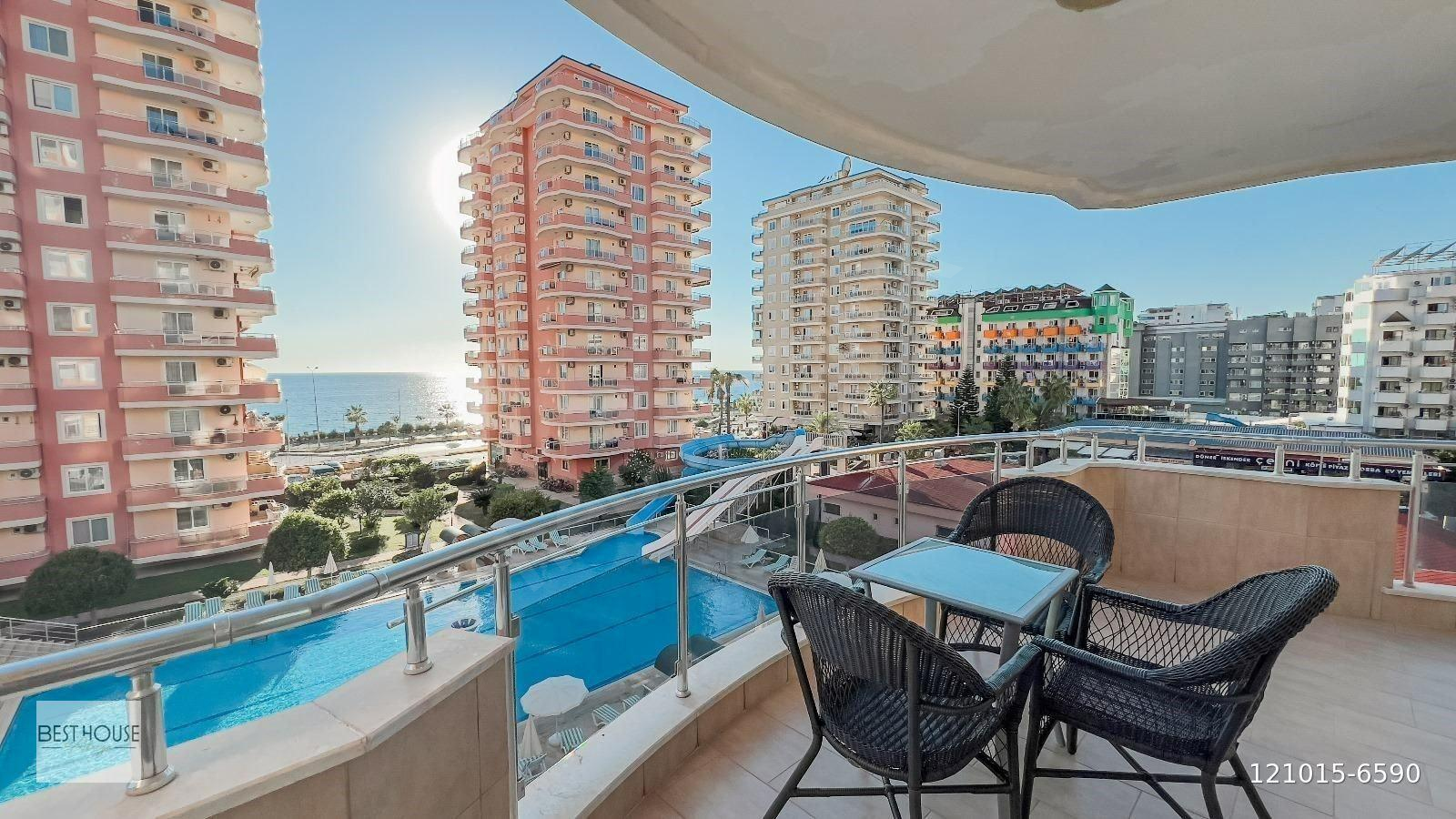 ALANYA MAHMUTLAR'DA DENİZ MANZARALI FULL EŞYALI 2+1 SATILIK DAİRE