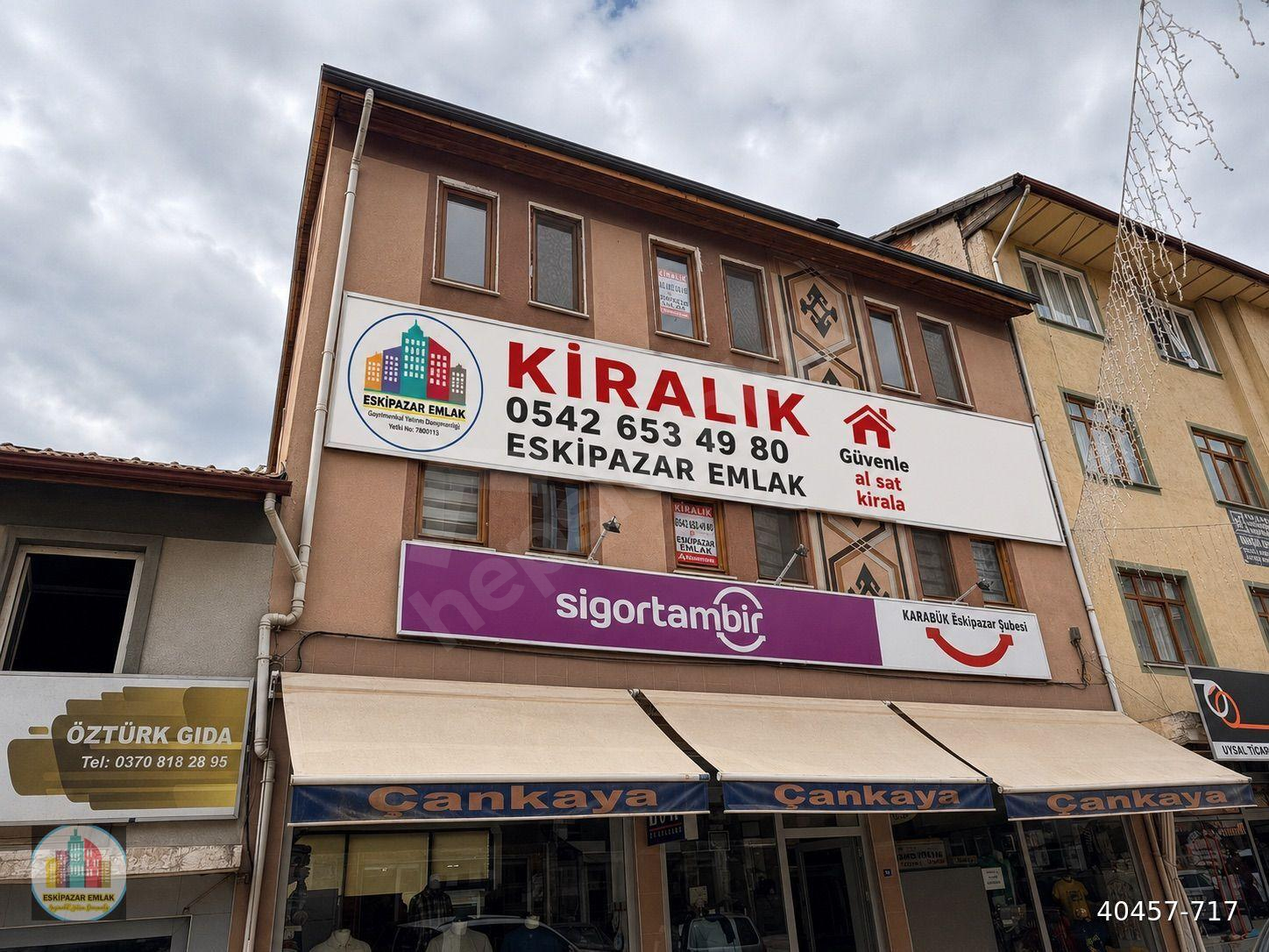 ESKİPAZAR CAMİ CAD.ÇARŞI MERKEZİNDE 2+1 KOMBİLİ KİRALIK DAİRE