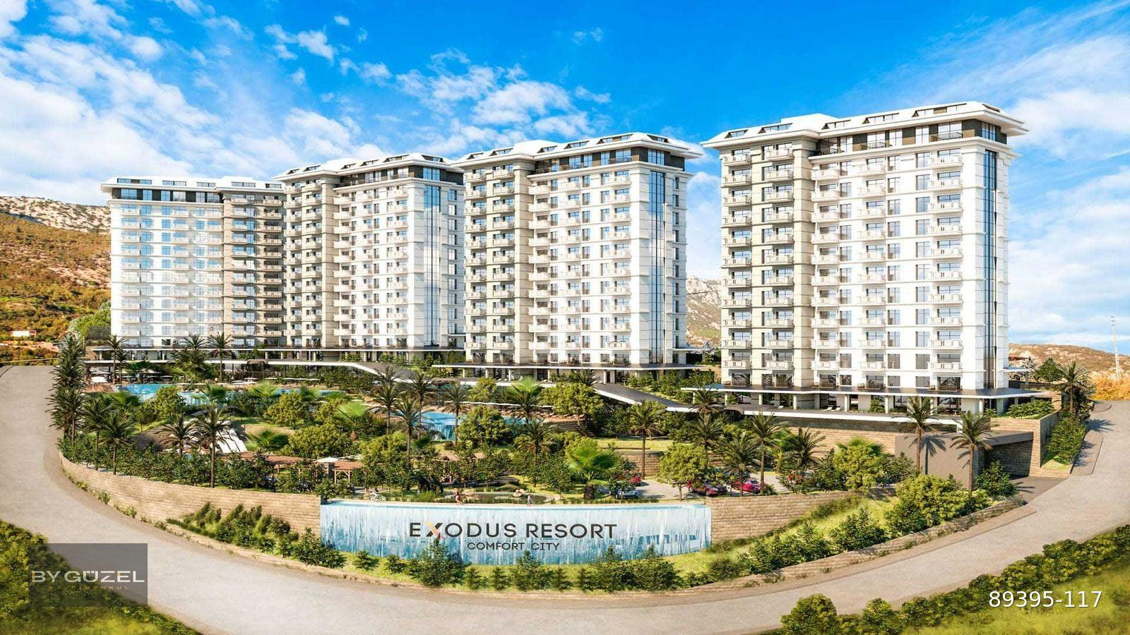 ALANYA MAHMUTLAR EXODUS RESORT 1+1 SATILIK FULL DENİZ MAZARALI