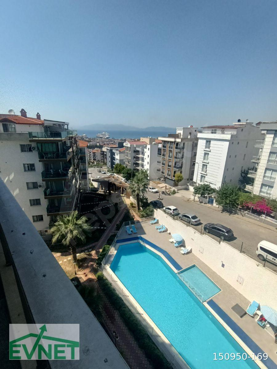 Ege türkmen de Deniz Manzaralı Kapalı Mutfak Havuzlu daire
