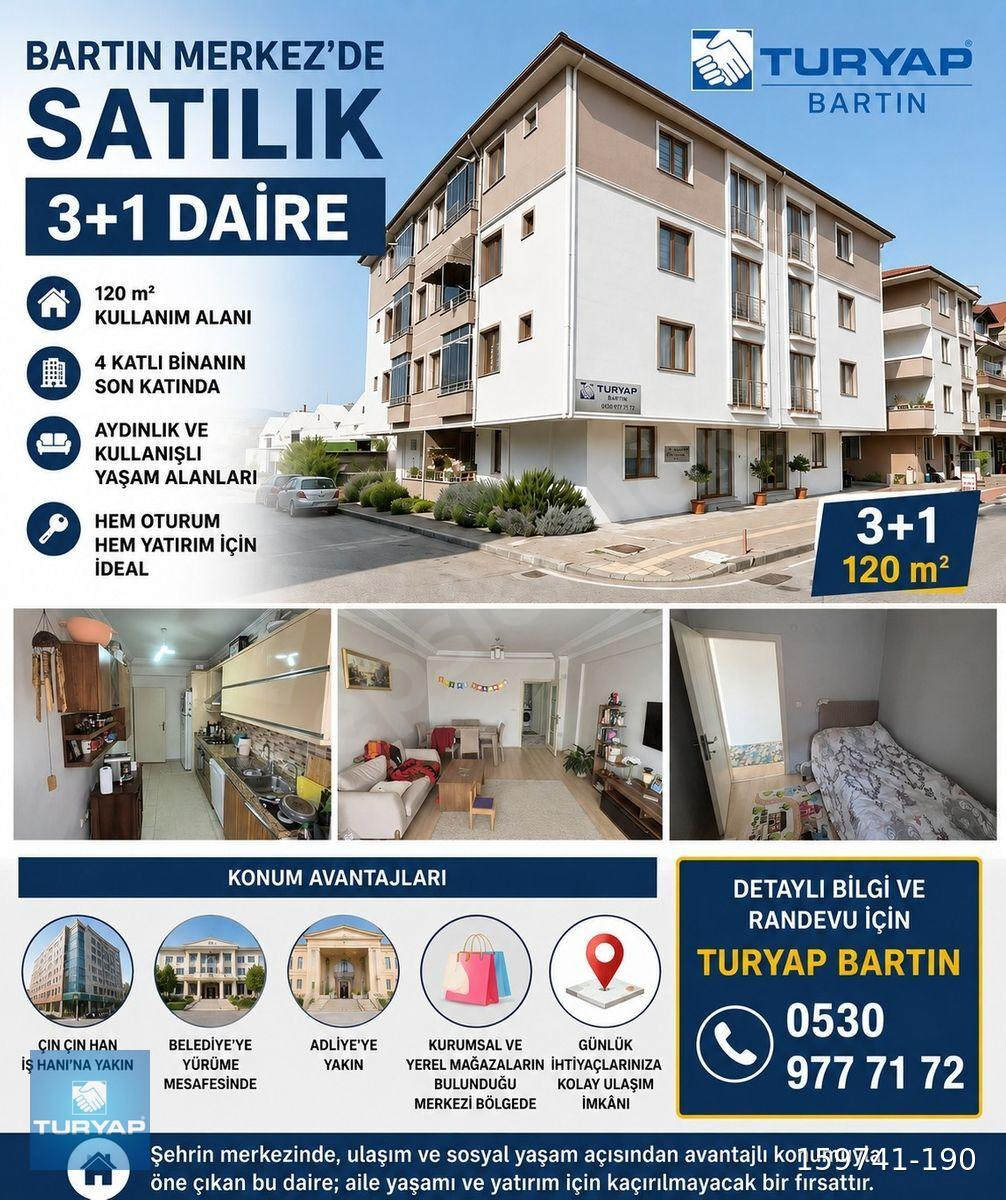ADLİYE BİNASINA VE MİLLET BAHÇESİNE YAKIN SATILIK 3+1 DAİRE