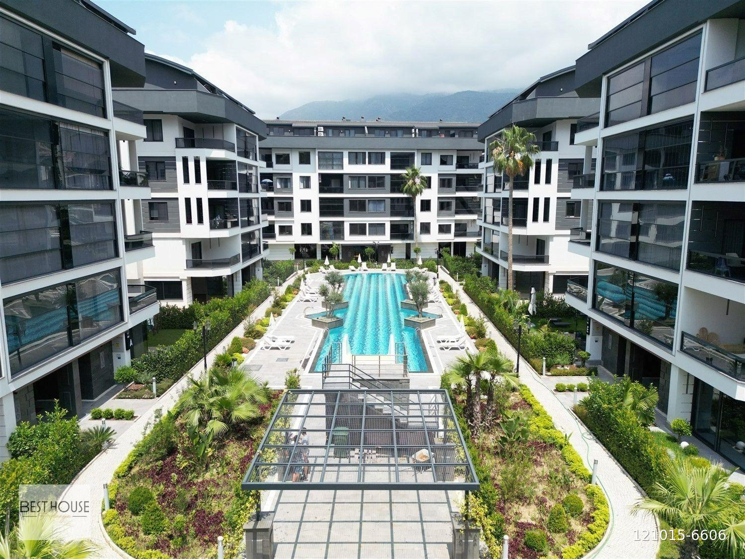 ALANYA OBA’DA FULL KOMPLEKS SİTE İÇERİSİNDE LÜKS EŞYALI 2+1 SATILIK DAİRE