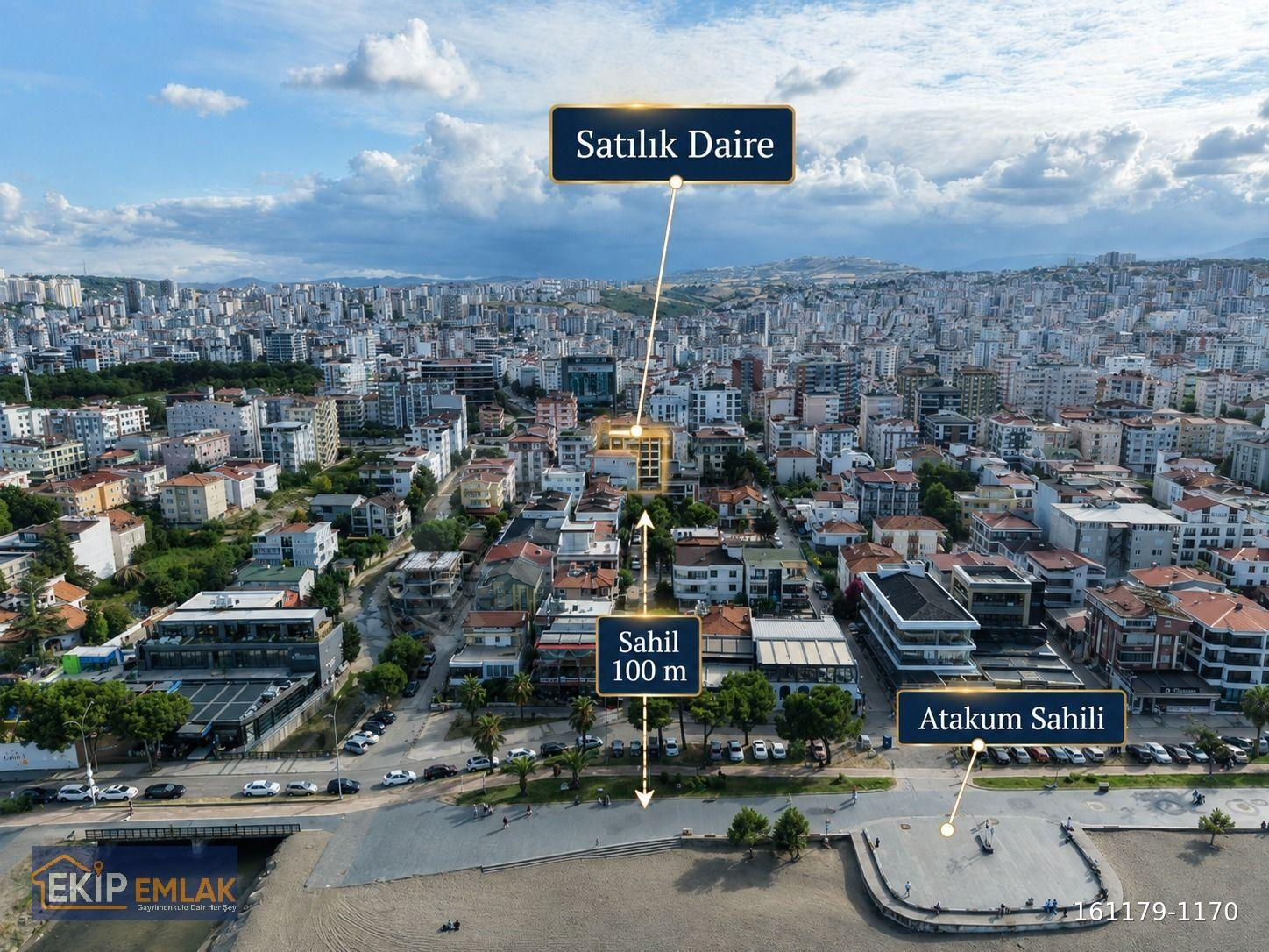 SAMSUN ATAKUM SAHİLDE DENİZE 50MT SATILIK 3+1