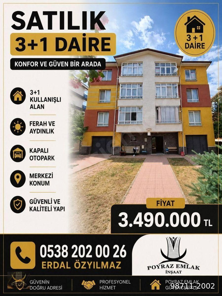 POYRAZ EMLAKTAN 71 EVLER MAHALLESI ERTAŞ CADDESI YAKINI 3+1 130M2 SATILIK DAIRE