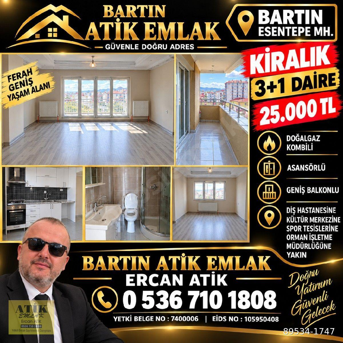 BARTIN ESENTEPE MH. KİRALIK 3+1 DAİRE
