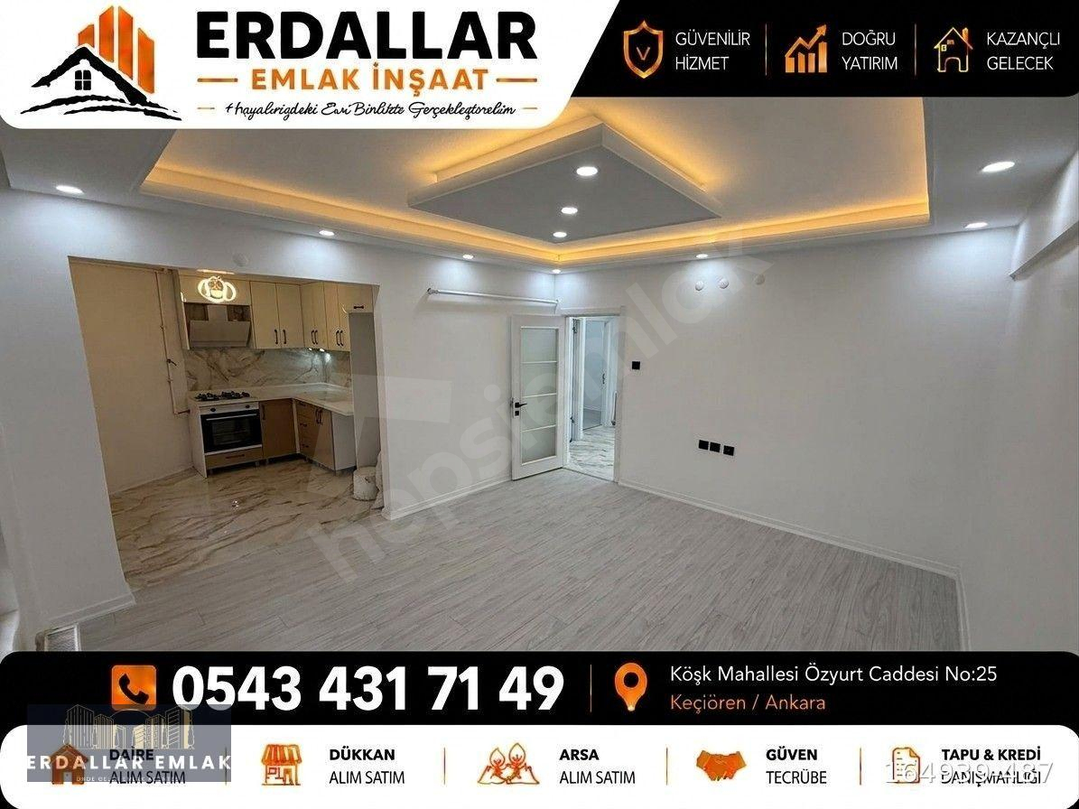 Keçiören Ufuktepe Mahallesi Saklambaç Caddesi Paraleli 1.Kat Ön Cephe Lüks Yapılı Satılık 3+1 Daire