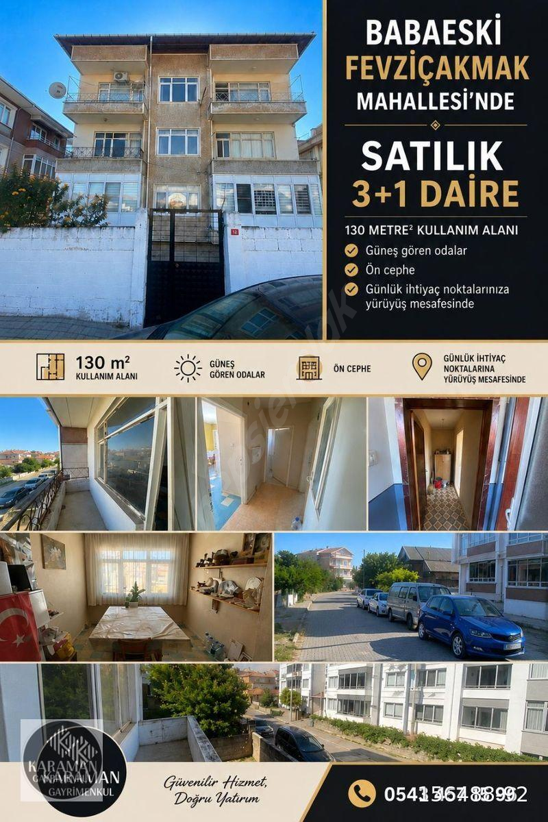 BABAESKİ FEVZİÇAKMAK MAHALLESİNDE SATILIK 3+1 MERKEZİ KONUMLU DAİRE