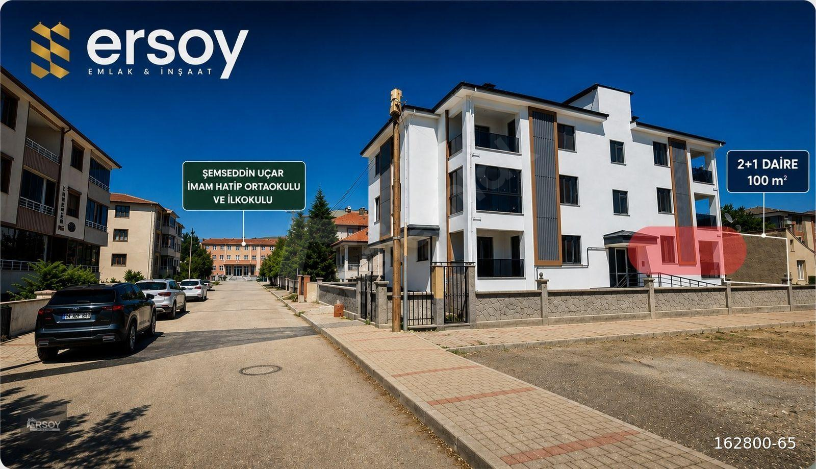 MİMAR SİNANDA SIFIR BİNA 2+1 SATILIK DAİRE (80 M2 NET)