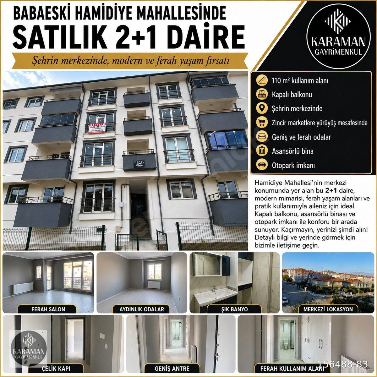 BABAESKİ HAMİDİYE MAHALLESİNDE SATILIK 2+1 DAİRE