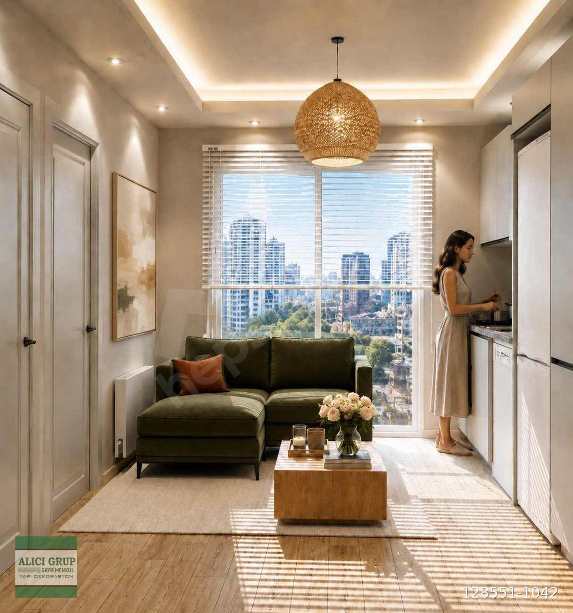 LÜKS SİTE İÇERİSİNDE SIFIR FULL EŞYALI 1+1 KİRALIK DAİRE