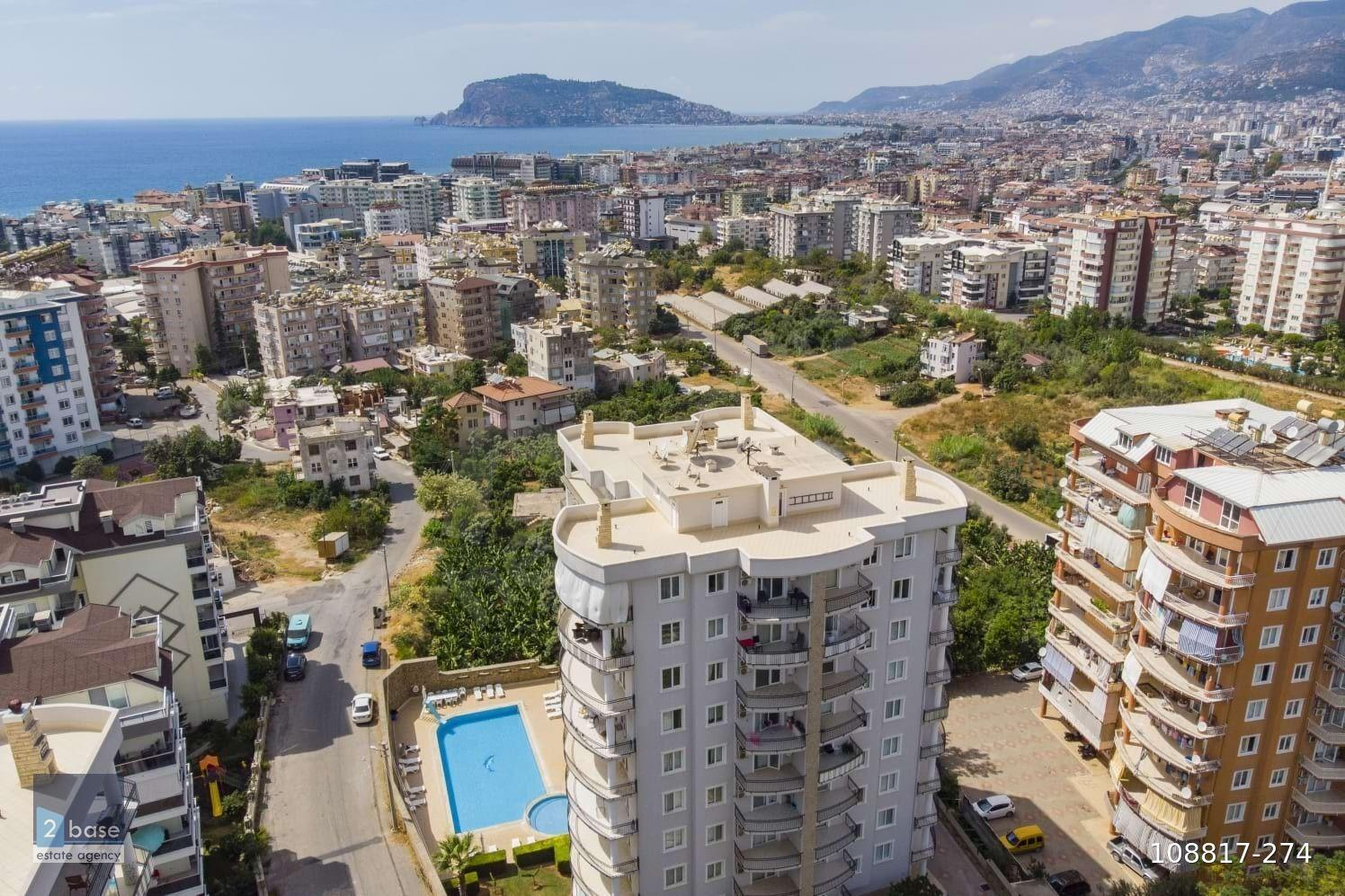 Alanya Tosmurda satılık İkamete uygun sitede 2+1 manzaralı daire