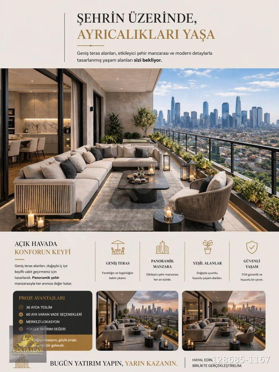 PEKTAŞLAR ALA YAŞAM PROJESİ *4+1 210m2 *SIFIR FAİZ 48 AY VADE İMKANI