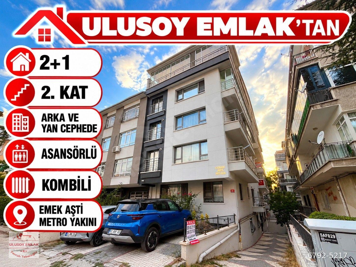 Emekte Yeni 2+1 AraKatta Kombili Balkonlu Metro Yakını