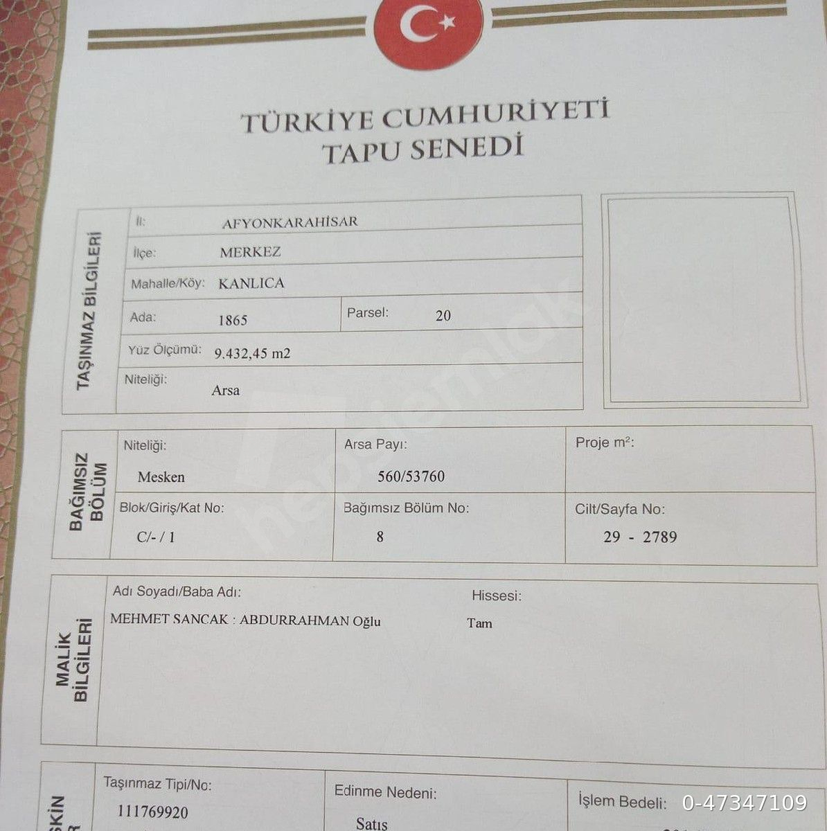 YATIRIMLIK AFYONUN EN GÖZDE SEMTİ KANLICA MAHALLESİ SATILIK DAİRE AÇIKLAMAYI DİKKATLİ OKUYUN