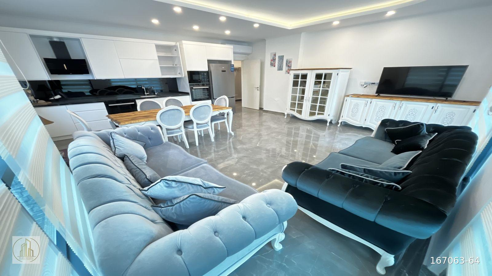 Oba Royal Garden'da Satılık Eşyalı 2+1 Daire Özel Bahçe Katı