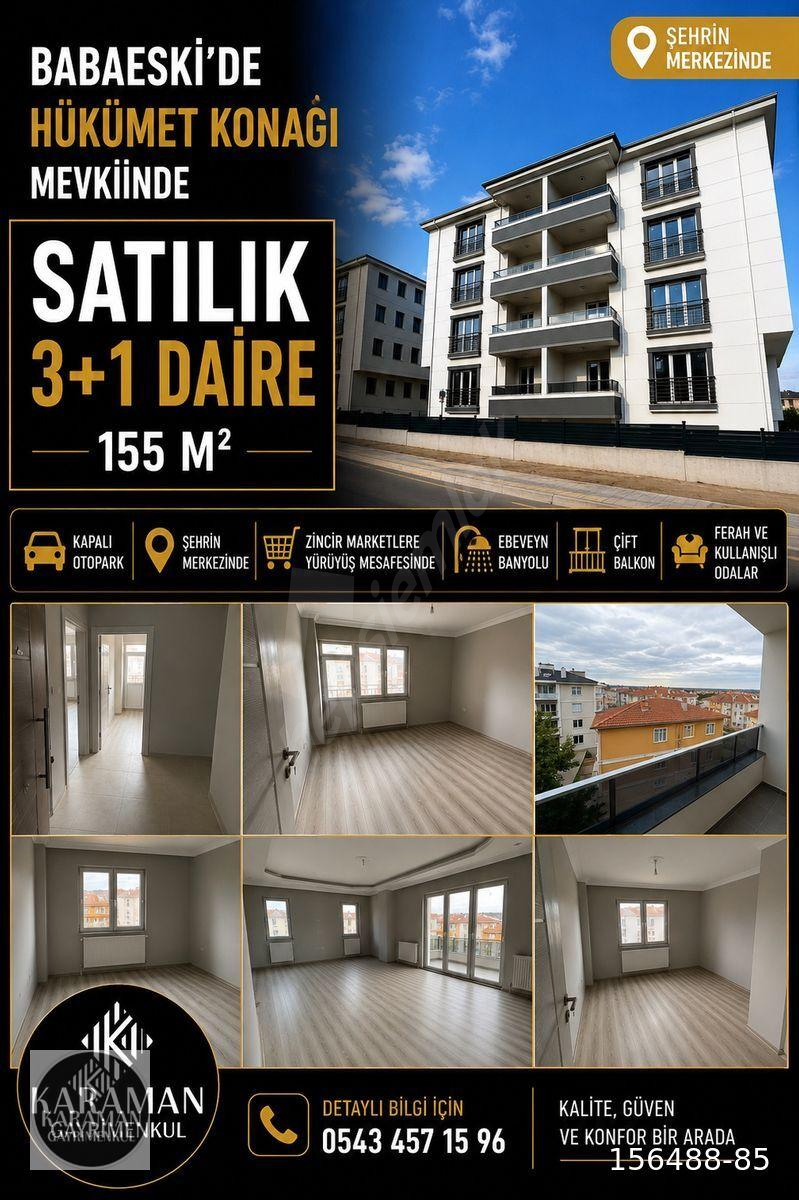 BABAESKİDE HÜKÜMET KONAĞI MEVKİİNDE SATILIK 3+1 155M2 DAİRE1