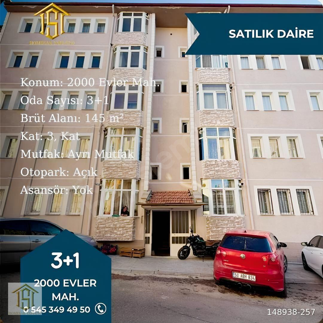 2000 EVLER DE SATILIK 3+1 BALKONLU DAİRE - HOMESAK best choice.