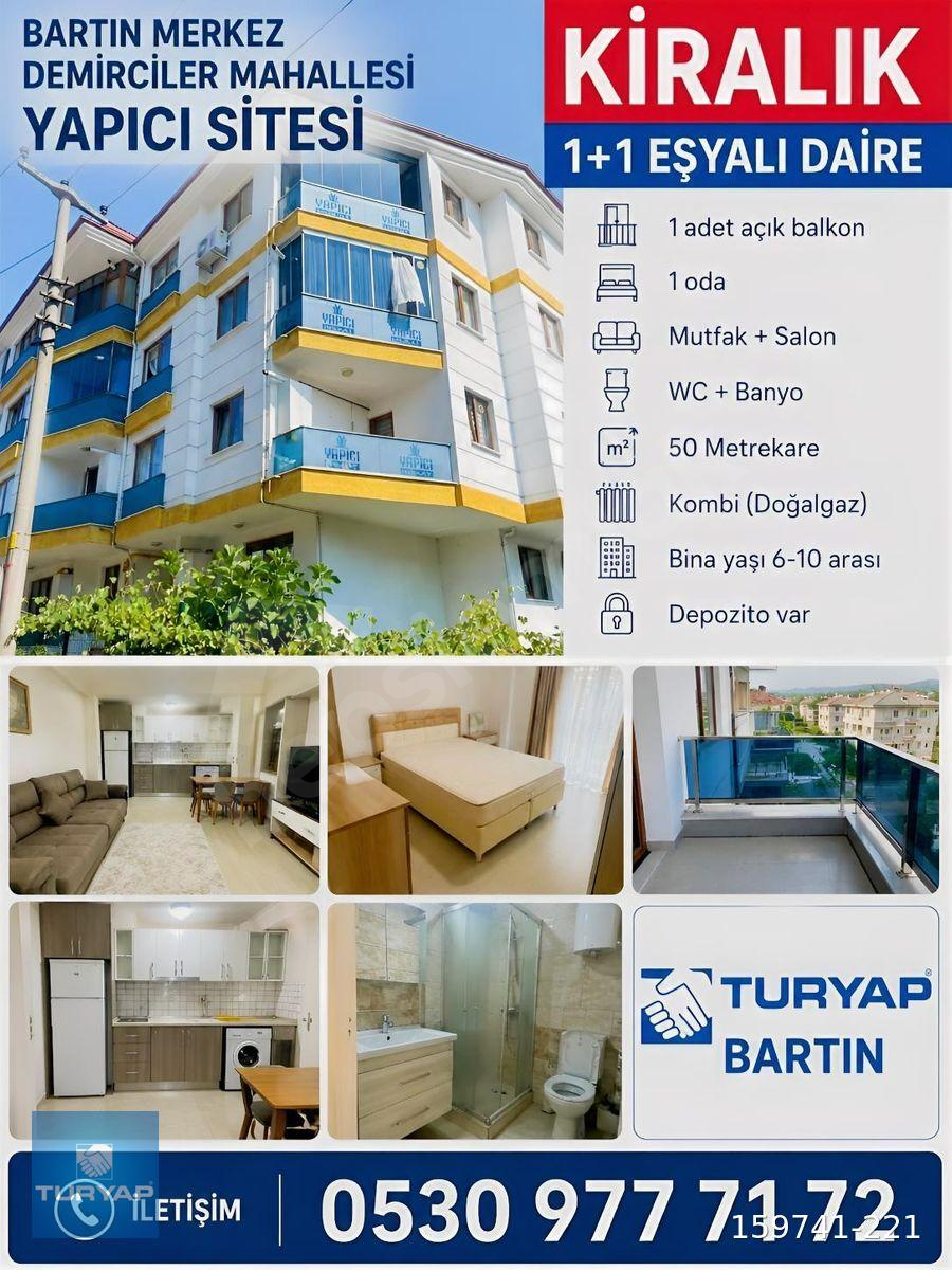 DEMİRCİLER MAHALLESİNDE SİTE İÇERİSİND EŞYALI 1+1 KİRALIK DAİRE