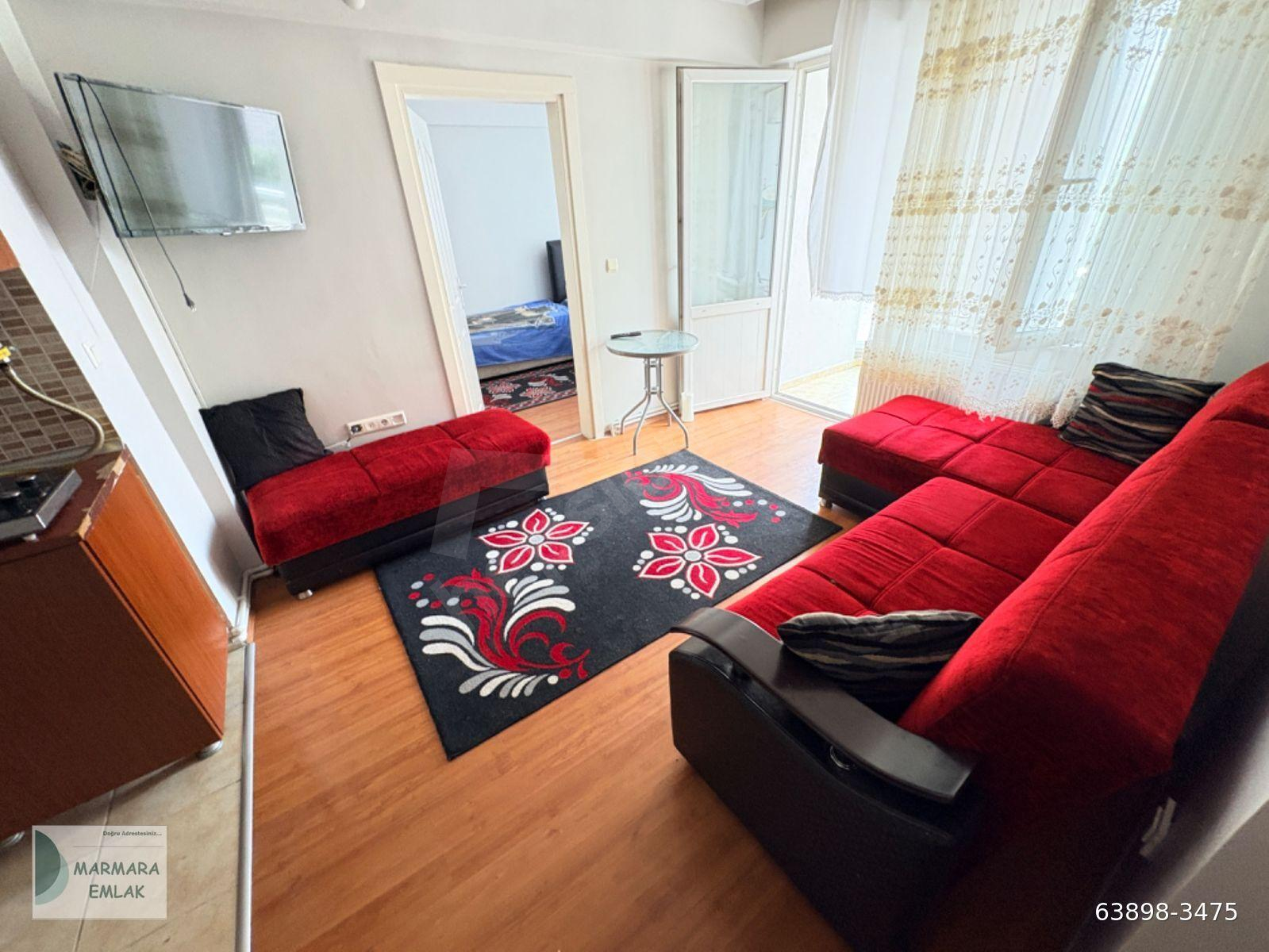 MARMARA'DAN CUMHURİYET MAH SİTE İÇİ 1+1 EŞYALI KİRALIK DAİRE
