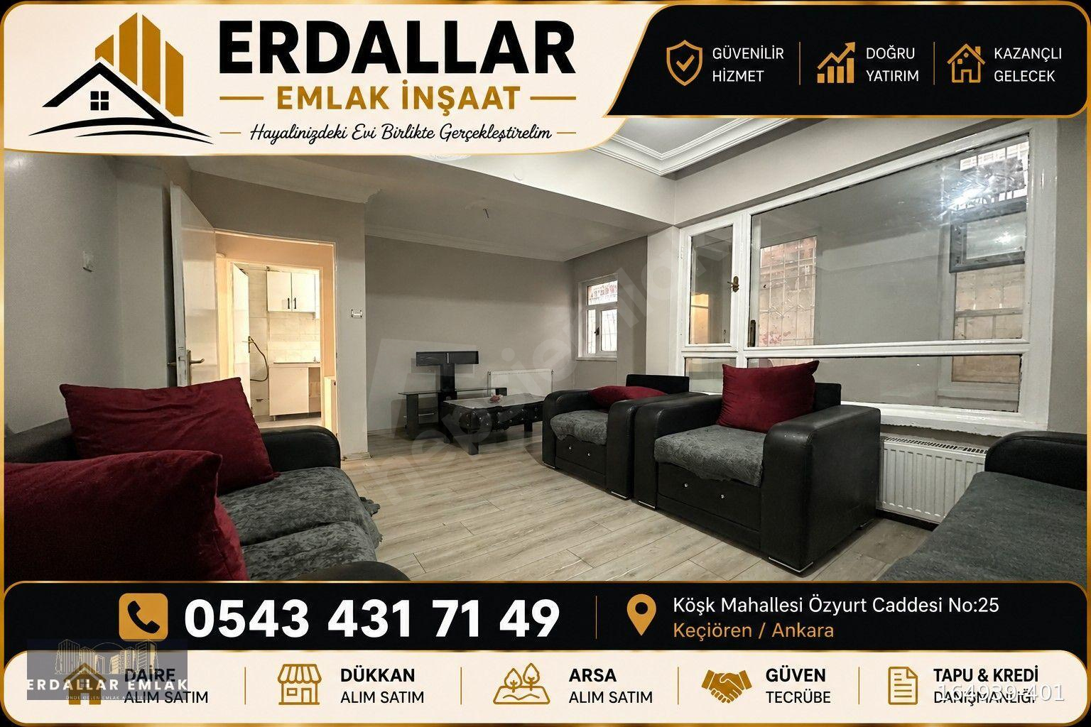 Keçiören Köşk Mahallesi Anatavan Caddesi Dutluk Metro Mevki Balkonlu Yatırıma Uygun Satılık 2+1 Acil