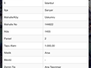 Sarıyer Uskumruköy Satılık 1000 m² Arsa