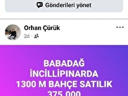 Babadağ İncilipınar Satılık