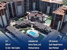 URGAN MAH.TURKUAZ CİTY KONUTLARINDA GENİŞ VE FERAH  3+1 180 m2 12. KAT SATILIK DAİRE
