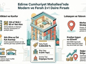 YENİ YERLEŞİM BÖLGESİNDE, ASANSÖRLÜ BİNADA FERAH 2+1 SATILIK DAİRE  S-1352