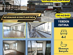 TERMENİN EMLAKÇISINDAN Nevbaharda 4+1, 190 m2, 3.Kat, Gün Boyu Aydınlık ve Ferah Köşe Daire