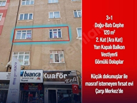 ÇARŞIDA İMARET MAHALLESİNDE 3+1 2.KAT 120 M2 SATILIK DAİRE