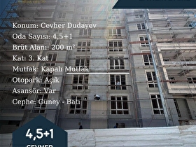 CEVHER DUDAYEVDE SATILIK 4,5+1 DAİRE- HOMESAK best choice.