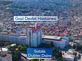 GAZİ DEVLET HASTANESİ KARŞISINDA 230 M2 SATILIK DUBLEKS DAİRE
