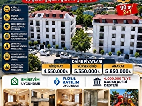 EMSALSİZ LÜXS 2+1 DAİRE EMİNEVİME UYGUN