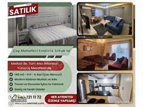 TERMENİN EMLAKÇISINDAN Çay Mahallesinde Her Ayrıntısı Özenle Yapılmış, 140 m2, 3+1 Daire