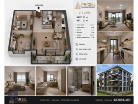 PARSEL GAYRİMENKULDEN MÜKEMMEL KONUMDA SATILIK 2+1 DAİRE
